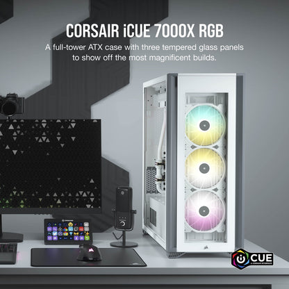 CORSAIR iCUE 7000X RGB Full-Tower ATX PC Case, White