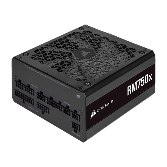 CORSAIR RM750x Fully Modular ATX Power Supply - 80 PLUS Gold - Low-Noise Fan - Zero RPM - Black RMx 750W