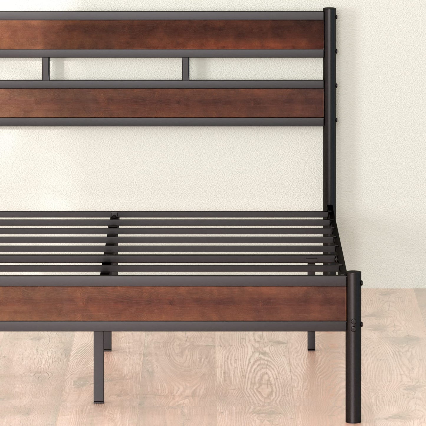 Zinus Roman Bamboo and Metal Platform Bed Frame/No Box Spring Needed/Easy Assembly, Full