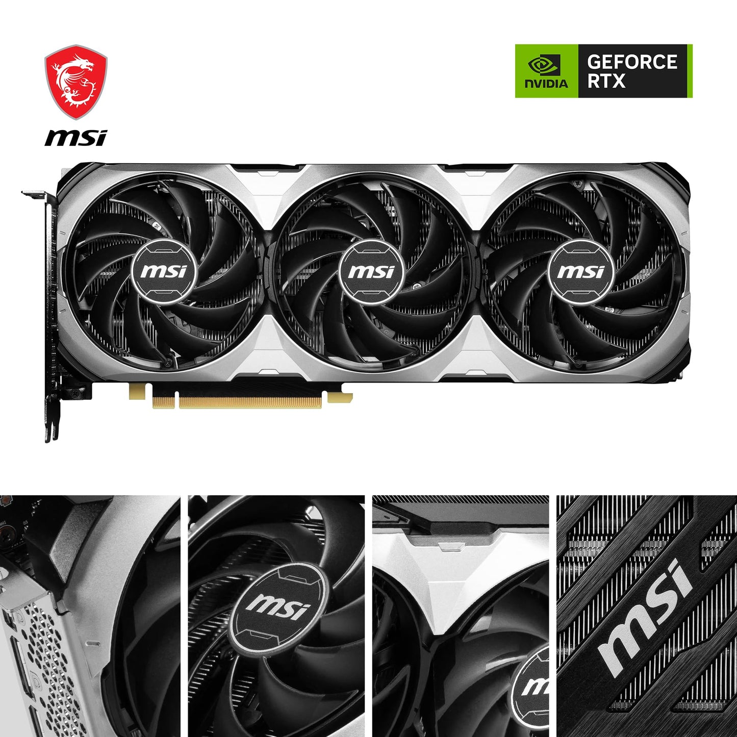 MSI GeForce RTX 4070 Ventus 3X 12G OC (12GB GDDR6X/PCI Express 4.0/2520MHz/21000MHz)