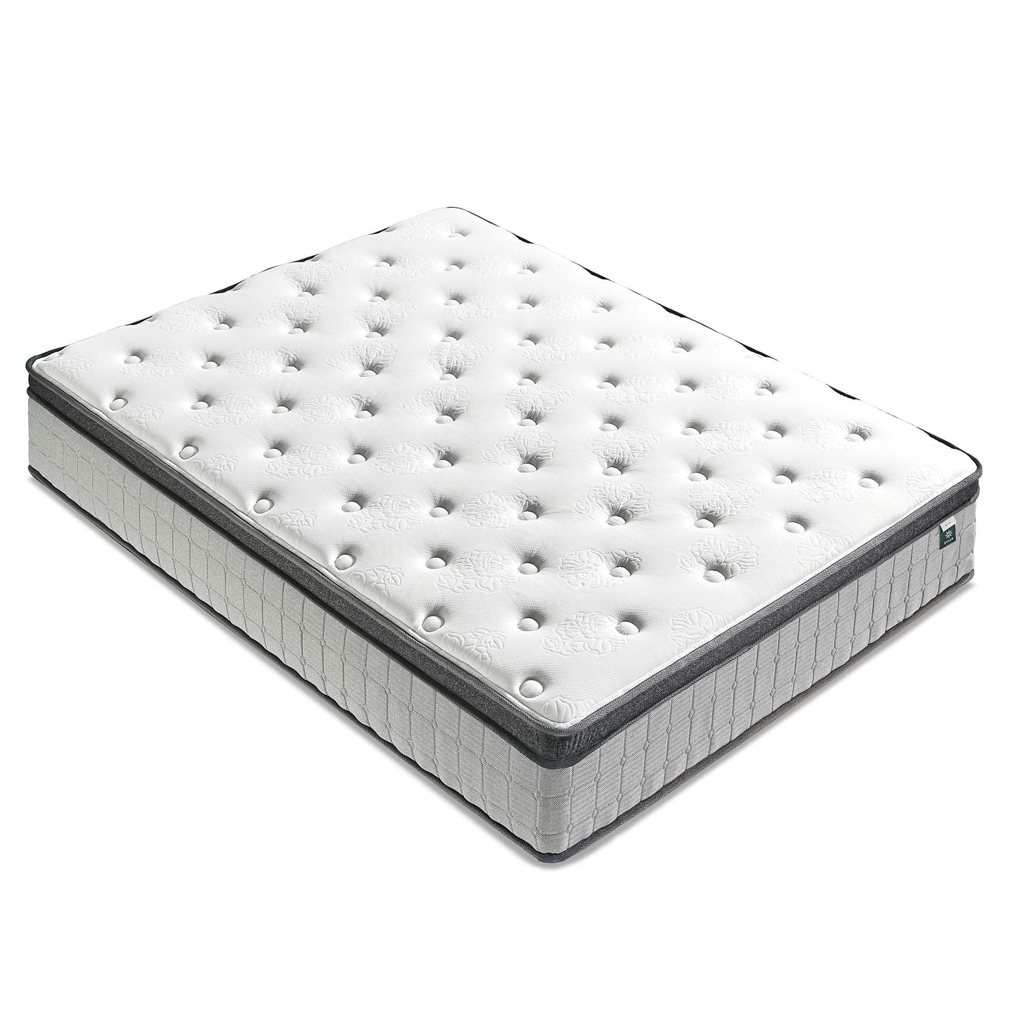 ZINUS 12 Inch Comfort Support Pocket Spring Hybrid Mattress/Euro Top Innerspring Mattress/Motion Isolating Pocket Springs/Mattress-in-a-Box, King