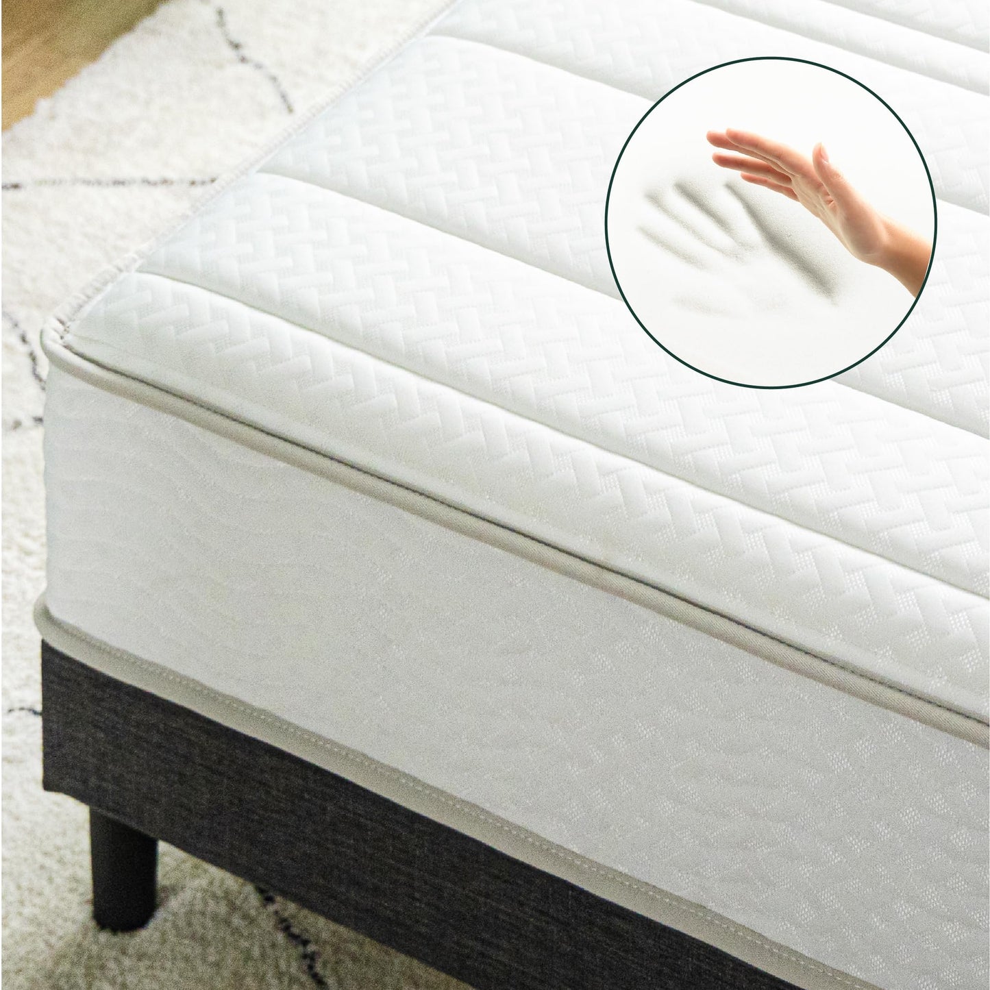 ZINUS 10 Inch Foam and Spring Hybrid Mattress [New Version], Twin, Fiberglass Free, Medium Firmness, Durable Support, Certified Safe Foams & Fabric, Mattress in A Box White 10" New Small Box