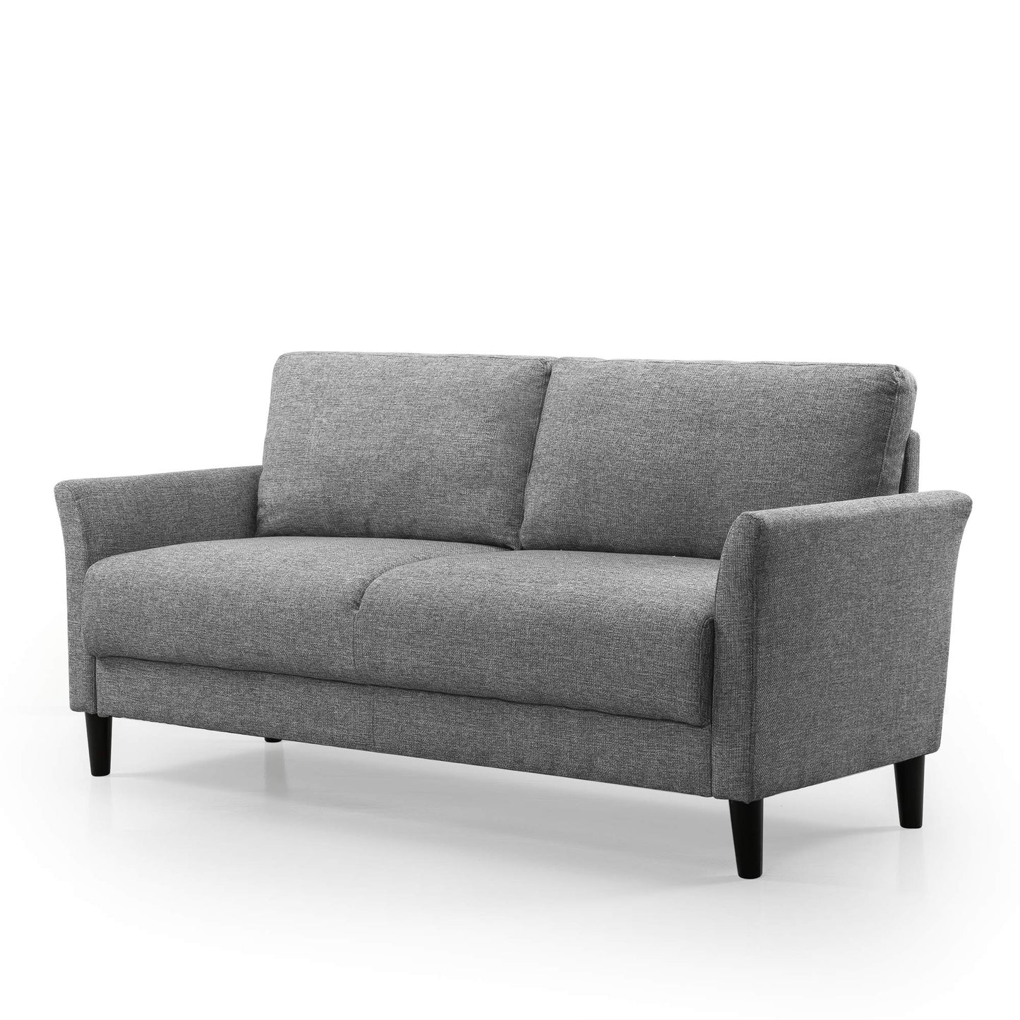 Zinus Classic Upholstered 71in Sofa/Living Room Couch, Soft Grey