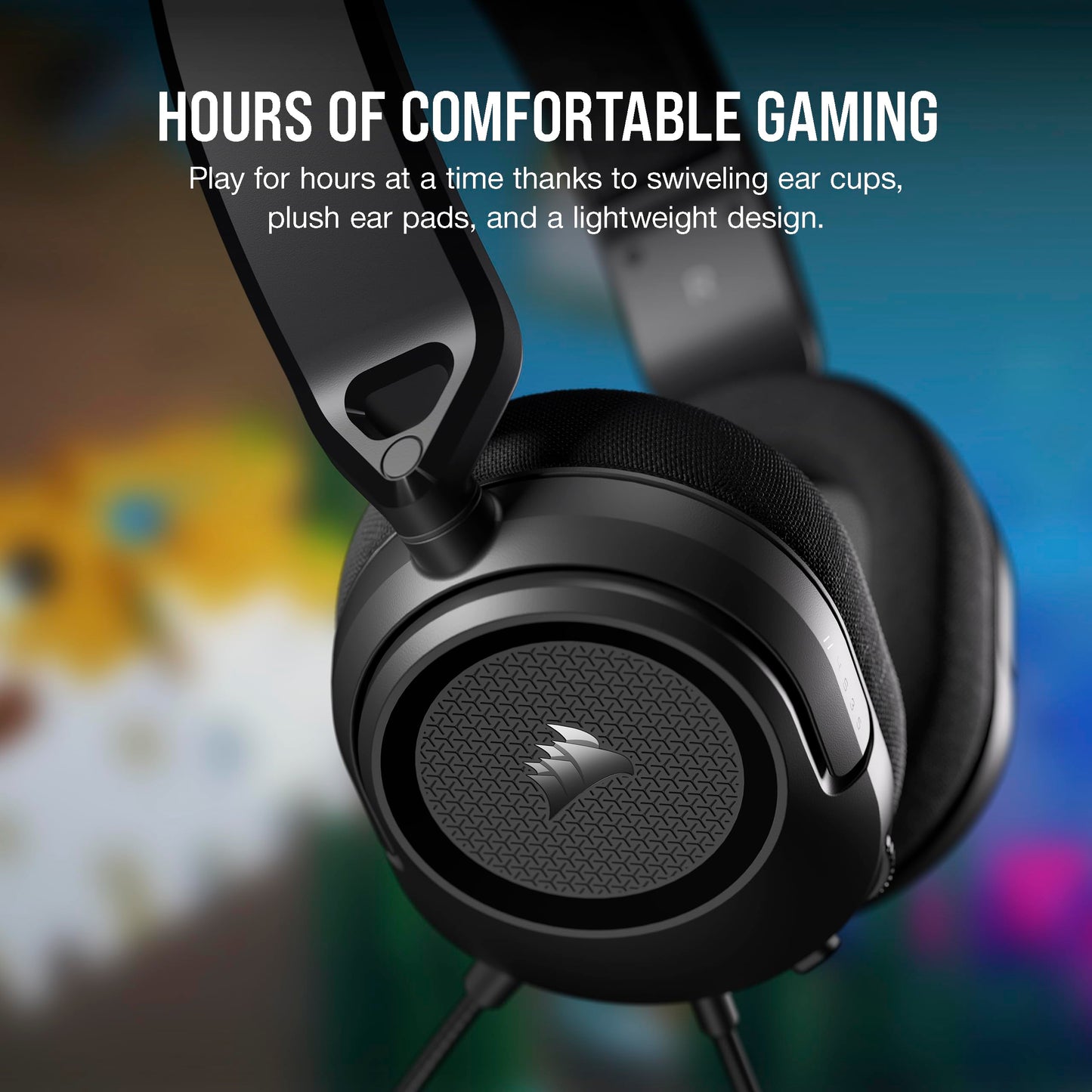 Corsair HS35 v2 Multiplatform Wired Gaming Headset – Flexible Omni-Directional Microphone – Universal 3.5mm Connection – PC, Mac, PS5, PS4, Xbox, Nintendo Switch, Mobile – Carbon v2 Stereo