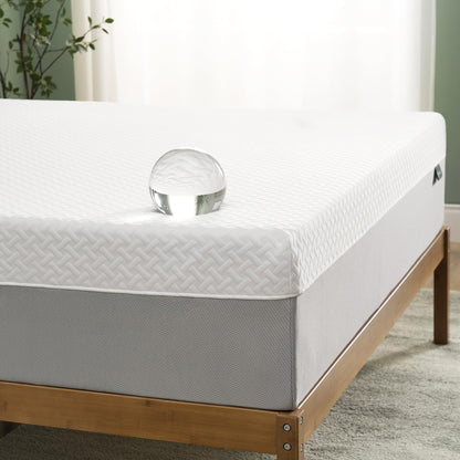 ZINUS 12 Inch Green Tea Essential Memory Foam Mattress [New Version], Queen, Fiberglass Free, Medium Feel, Breathable Airflow Memory Foam, Certified Safe Foams & Fabric, Mattress in A Box White 12" Green Tea New Small Box