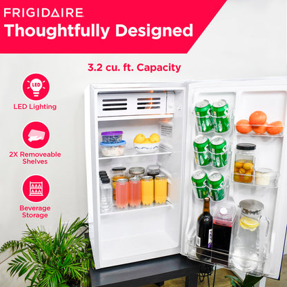 FRIGIDAIRE EFR331-WHITE 3.2 Cu ft Eraser Board Mini Compact Dorm Fridge (White) White