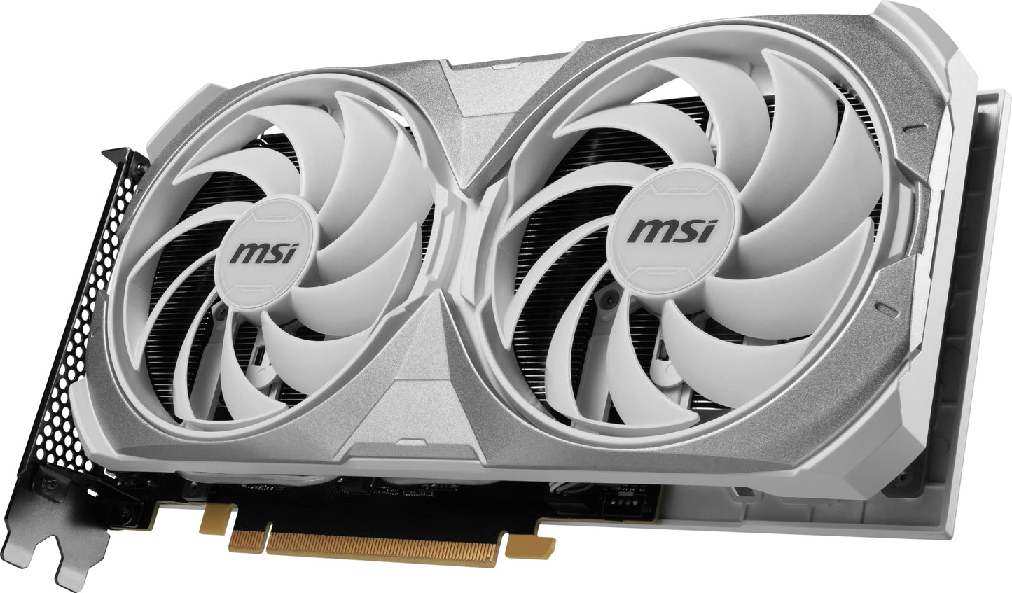 MSI Gaming RTX 4070 Super 12G Ventus 2X White OC Graphics Card (NVIDIA RTX 4070 Super, 192-Bit, Boost Clock: 2520 MHz, 12GB GDRR6X 21 Gbps, HDMI/DP, Ada Lovelace Architecture)