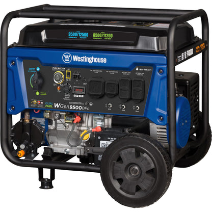 Westinghouse Outdoor Power Equipment 12500 Peak Watt Dual Fuel Home Backup Portable Generator, Remote Electric Start, Transfer Switch Ready, Gas and Propane Powered, CO Sensor 12500 Watts - Dual Fuel - CO Sensor