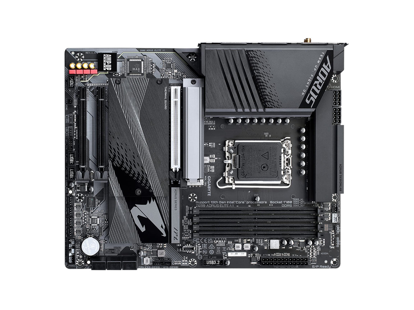 GIGABYTE Z690 AORUS Elite AX (LGA 1700/ Intel Z690/ ATX/ DDR5/ Quad M.2/ PCIe 5.0/ USB 3.2 Gen2X2 Type-C/WiFi 6/2.5GbE LAN/Gaming Motherboard)