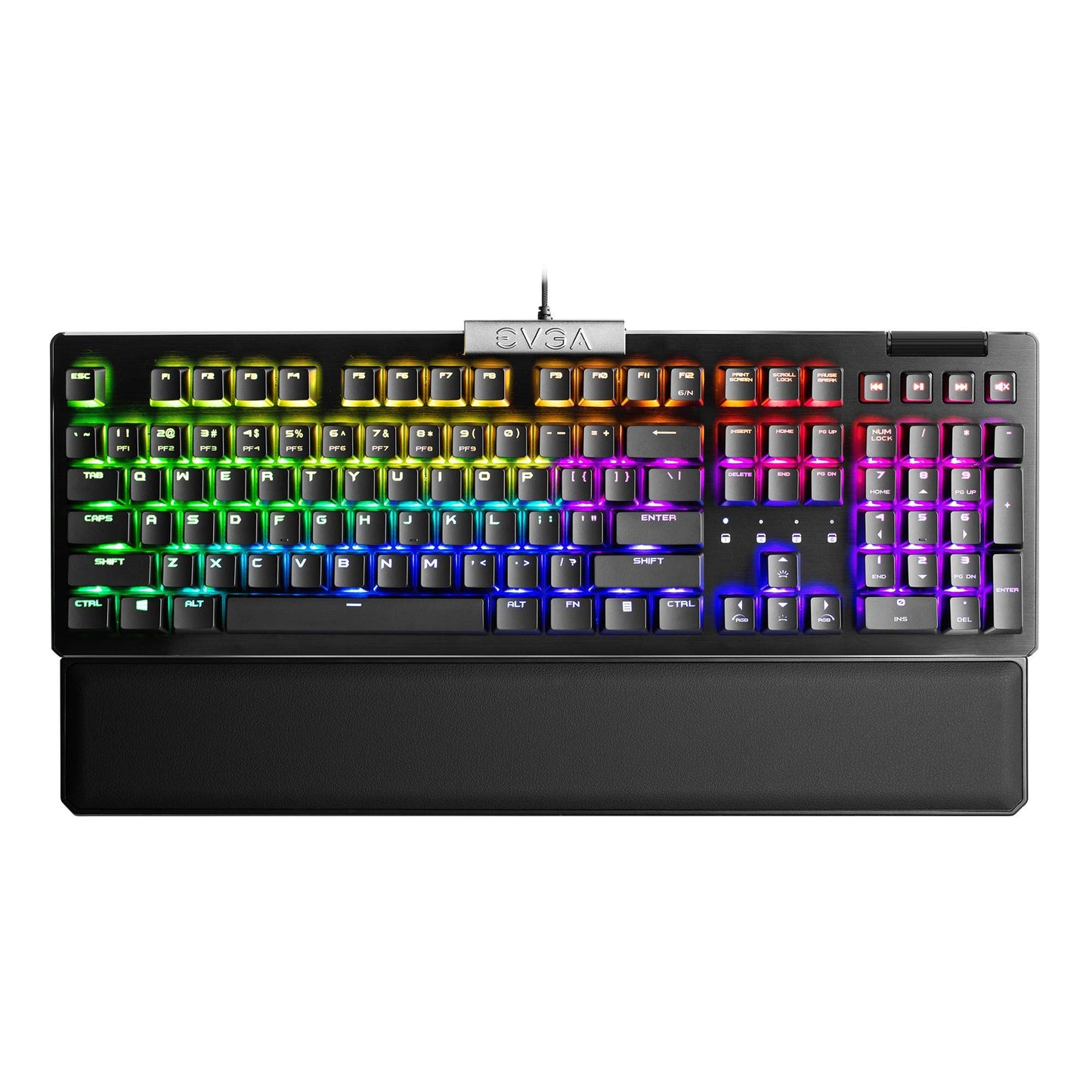 EVGA Z15 RGB USB Gaming Keyboard, RGB Backlit LED, Hotswappable Mechanical Kaihl Speed Bronze Switches (Clicky), 822-W1-15US-KR Clicky