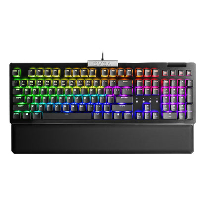 EVGA Z15 RGB USB Gaming Keyboard, RGB Backlit LED, Hotswappable Mechanical Kaihl Speed Bronze Switches (Clicky), 822-W1-15US-KR Clicky