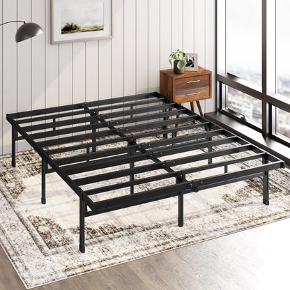 Zinus King Bed Frame - Justin 14 Inch SmartBase® Metal Bed Frame - Steel Slat Support, No Box Spring Needed, Underbed Storage Space, Easy Assembly, 5 Year Warranty, King Size