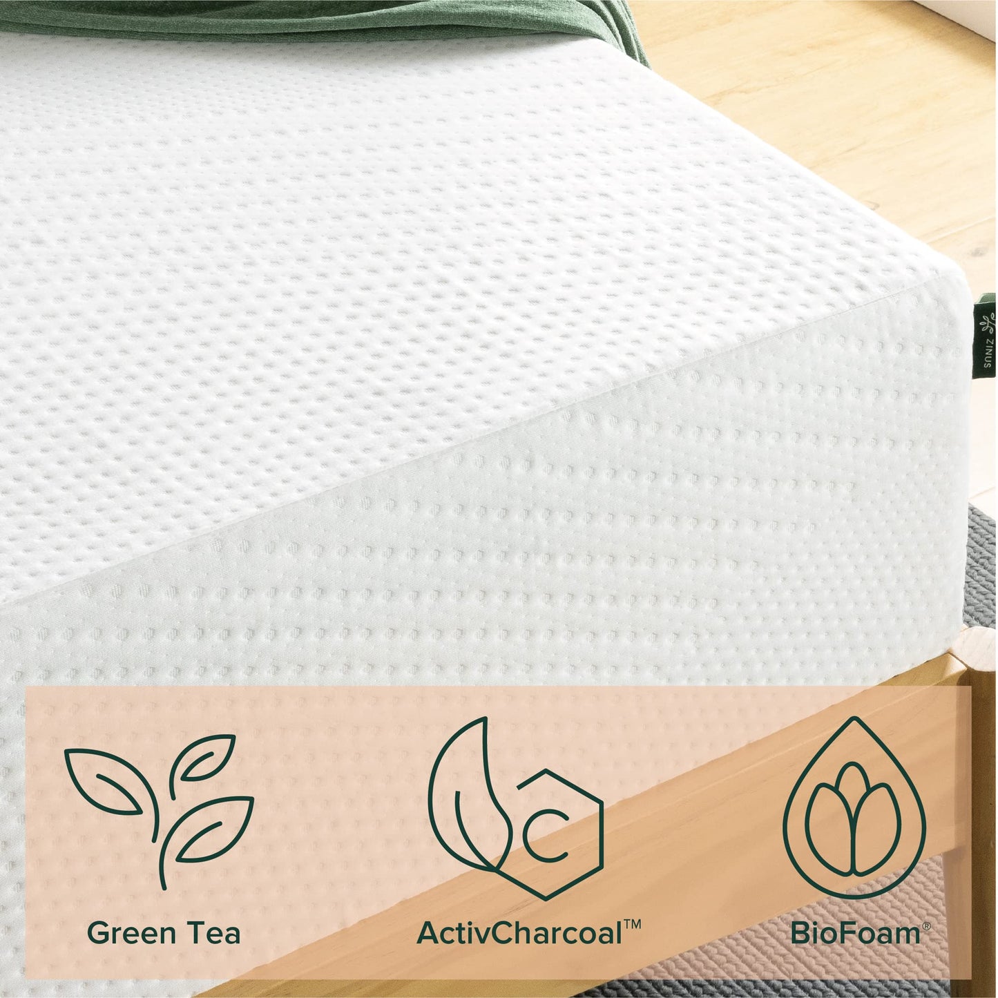 Zinus Full Mattress, 12 Inch Green Tea Essential Memory Foam Mattress, Mattress in a Box, Affordable Mattress, CertiPUR-US Certified with Pressure Relief, Full 12" Green Tea Original Big Box