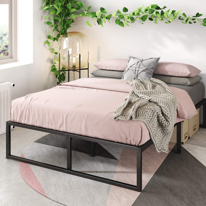 Zinus Full Bed Frame – Lorelai 14 inch Bed Frame with Steel Slat Support, Heavy Duty Metal Construction, Easy Assembly, No Box Spring Needed – Platform Bed Frame with Underbed Storage Modern Original Big Box