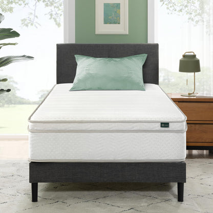 ZINUS 10 Inch Foam and Spring Hybrid Mattress [New Version], Twin, Fiberglass Free, Medium Firmness, Durable Support, Certified Safe Foams & Fabric, Mattress in A Box White 10" New Small Box