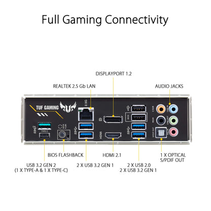 ASUS TUF GAMING B550-PLUS AMD AM4 (3rd Gen Ryzen™) ATX gaming motherboard (PCIe 4.0, 2.5Gb LAN, HDMI 2.1, BIOS FlashBack, USB 3.2 Gen 2, Addressable Gen 2 RGB header and AURA Sync)