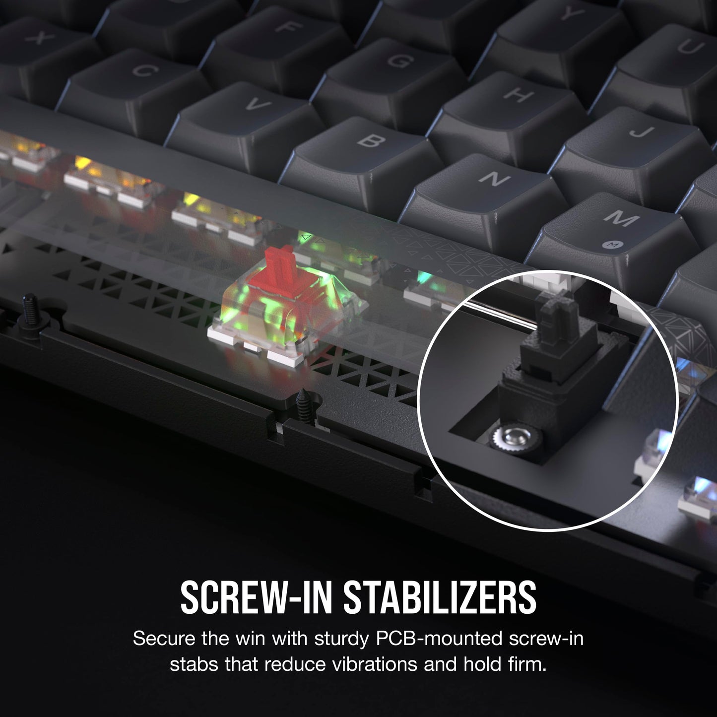 Corsair K65 Plus Wireless 75% RGB Mechanical Gaming Keyboard – Pre-Lubricated MLX Red Linear Switches – PBT Dye-Sub Keycaps – PC, Mac, PS5, PS4, Xbox, iPad – QWERTY NA – Black/Gray