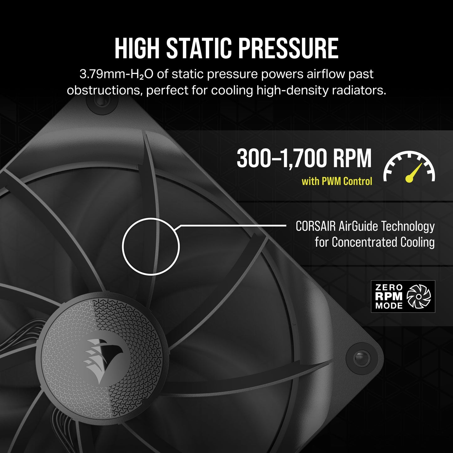 CORSAIR iCUE Link RX140 140mm PWM Fan - Magnetic Dome Bearing - Single Fan - Black Non-RGB 1 x 140mm