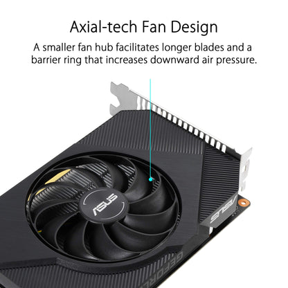 ASUS Phoenix NVIDIA GeForce GTX 1650 OC Edition Gaming Graphics Card (PCIe 3.0, 4GB GDDR6 Memory, HDMI 2.0b, DisplayPort 1.4a, DVI-D, Dual Ball Fan Bearings, Auto-Extreme)