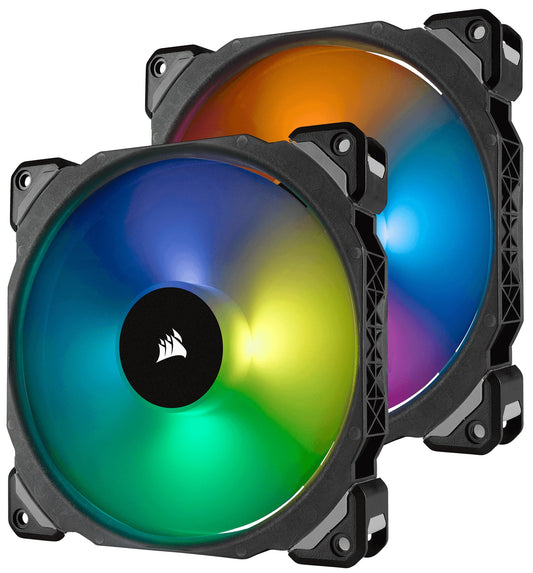 Corsair ML140 PRO 140 mm Premium Magnetic Levitation RGB LED PWM Fan with Lighting Node Twin Pack (CO-9050078-WW) ML140 Pro RGB Triple