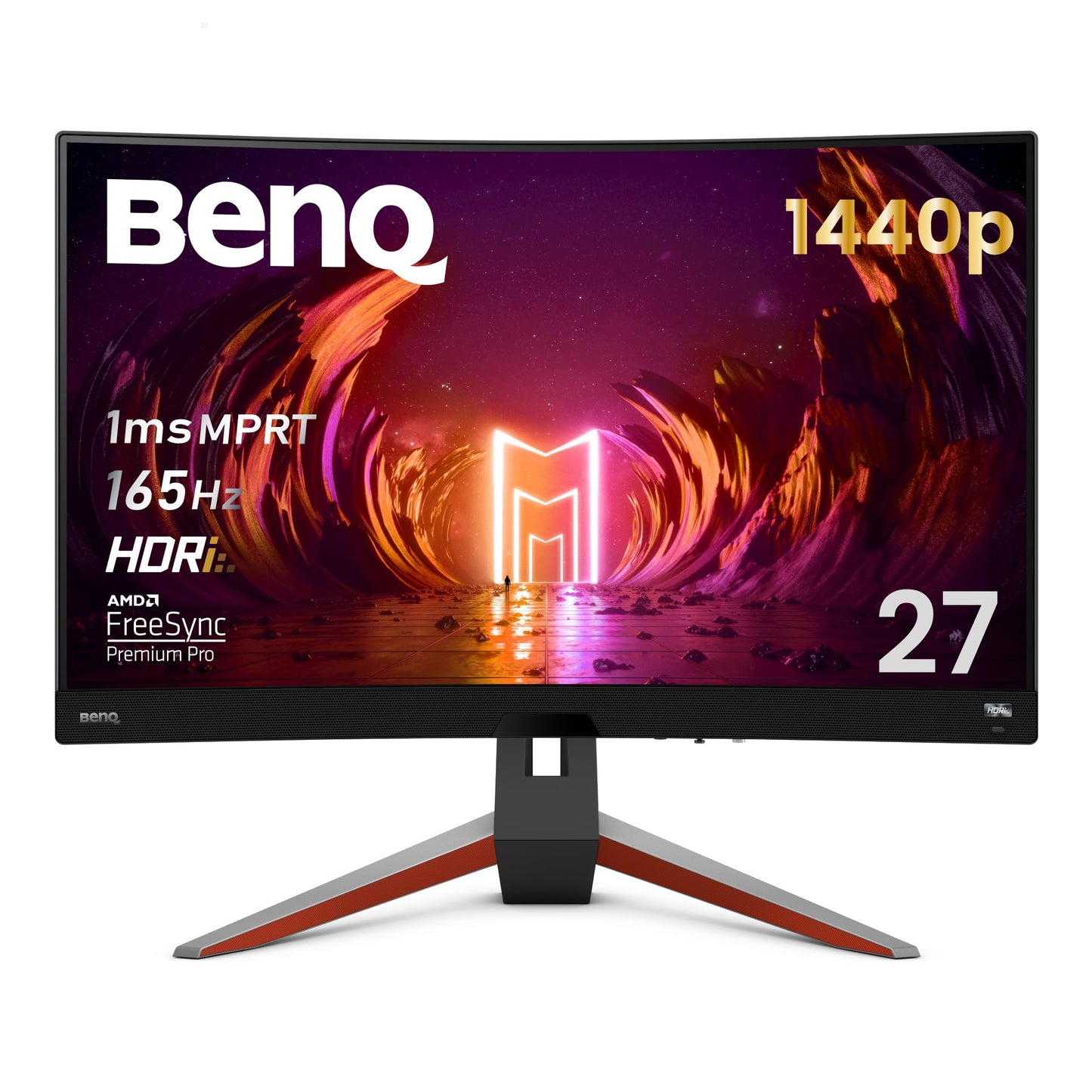 BenQ Mobiuz EX2710R 27 Inch QHD 1440p VA 1000R 165 Hz Curved Gaming Computer Monitor with Dual Speakers and Subwoofer, Gaming Color Optimizer, Freesync Premium Pro, Eye-Care Tech, HDMI and HDRi Tech 165 Hz | QHD | Curved VA