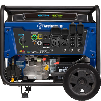 Westinghouse Outdoor Power Equipment 12500 Peak Watt Dual Fuel Home Backup Portable Generator, Remote Electric Start, Transfer Switch Ready, Gas and Propane Powered, CO Sensor 12500 Watts - Dual Fuel - CO Sensor