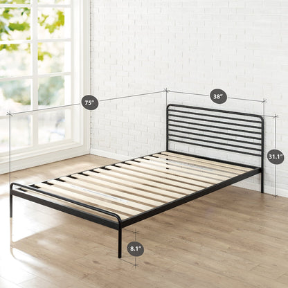 Zinus Sonnet Metal Platform Bed Frame / Mattress Foundation / No Boxspring Needed / Wood Slat Support / Design Award Winner, Twin