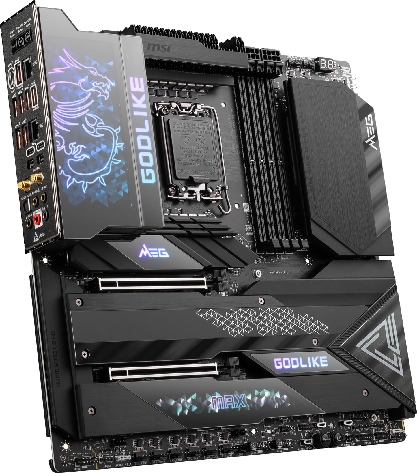 MSI MEG Z790 GODLIKE MAX Gaming Motherboard (Supports 12th/13th/14th Gen Intel Processors, LGA 1700, DDR5, PCIe 5.0, M.2, 10Gbps LAN, USB 3.2 Gen2, Wi-Fi 7, Thunderbolt, E-ATX) E.ATX