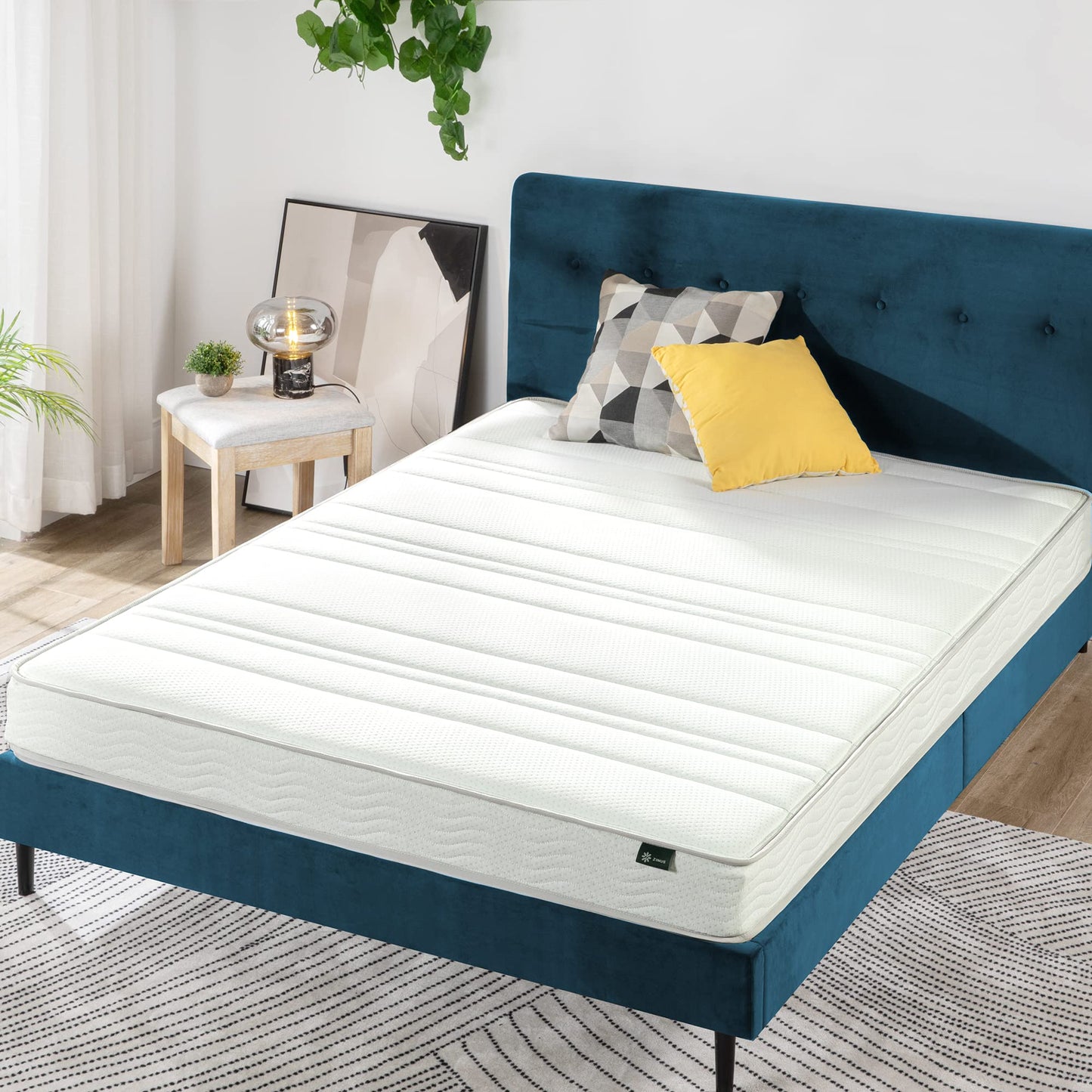 Zinus 6 Inch Foam and Spring Hybrid Mattress / CertiPUR-US Certified Foams / Mattress-in-a-Box, Full (Off-White) Original Big Box