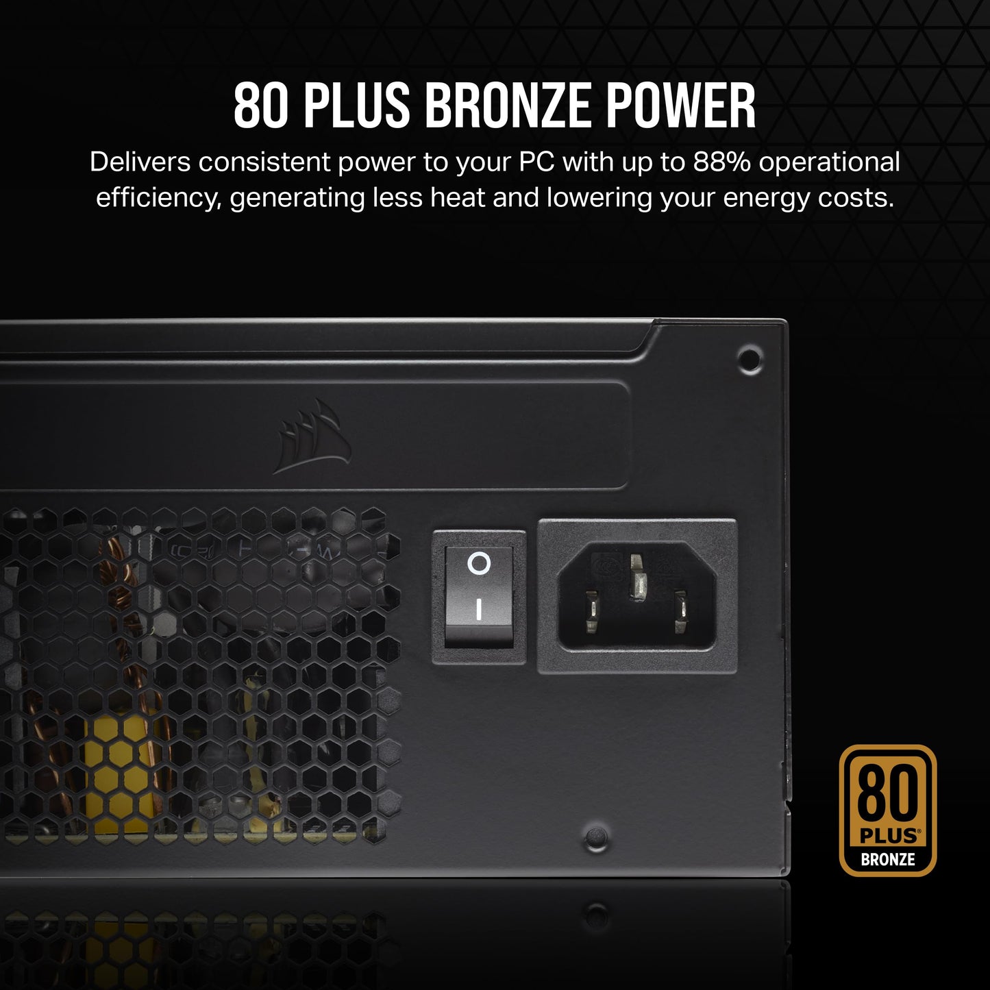 CORSAIR CX750 80 Plus Bronze Non Modular Low-Noise ATX 750 Watt Power Supply - NA - Black 750 Watts