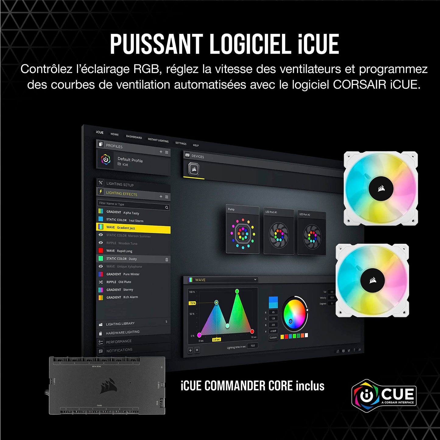 Corsair iCUE H100i Elite Capellix Liquid CPU Cooler - White Rgb Pump + Fans White 240mm Radiator