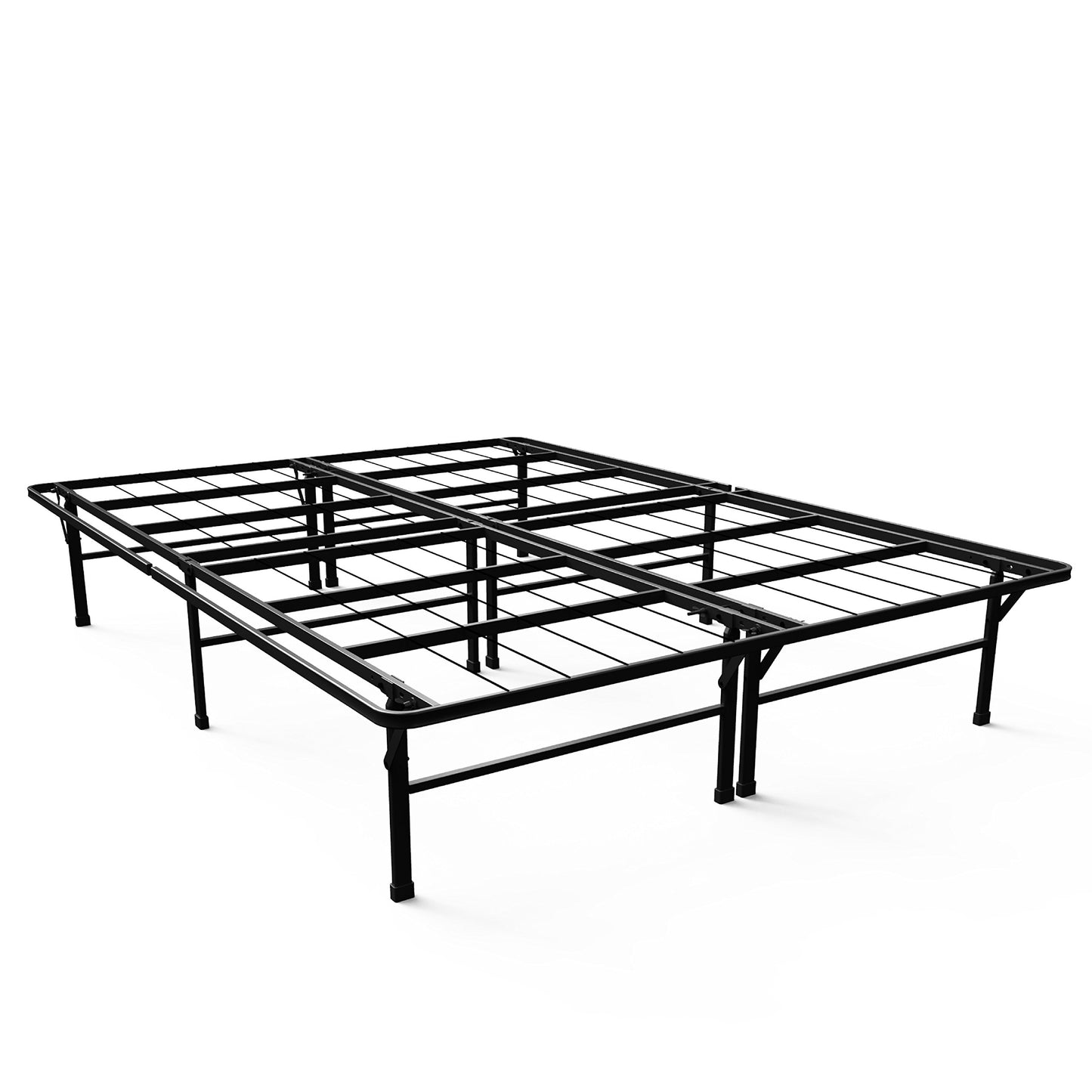 Zinus King Bed Frame - SmartBase 14 Inch Deluxe Metal Bed Frame with Steel Slat Support - No Box Spring Needed, Tool-Free Assembly, Heavy Duty Platform Bed Frame with Underbed Storage Space, King Size SmartBase® Only