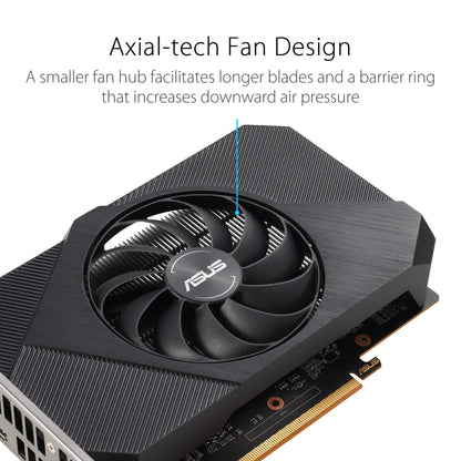 ASUS Phoenix AMD Radeon RX 6400 4GB GDDR6 Gaming Graphics Card (AMD RDNA 2, PCIe 4.0, 4GB GDDR6 Memory, HDMI 2.1, DisplayPort 1.4a, Axial-tech Fan Design, Dual Ball Fan Bearings)