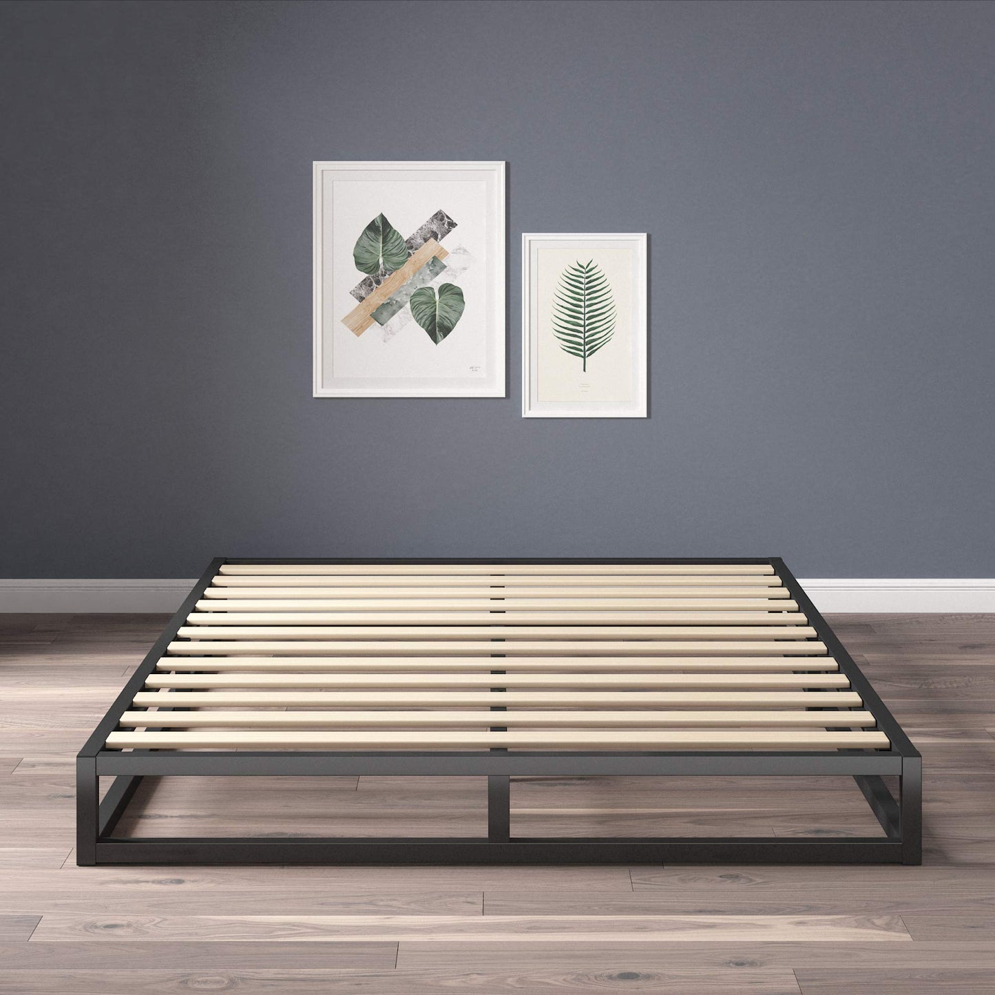 Zinus Twin Bed Frame - Joseph 6 inch Metal Bed Frame with Wood Slat Support, No Box Spring Needed, Easy Assembly - Minimalist Platform Bed Frame with Underbed Storage Space, Twin Size Original Big Box