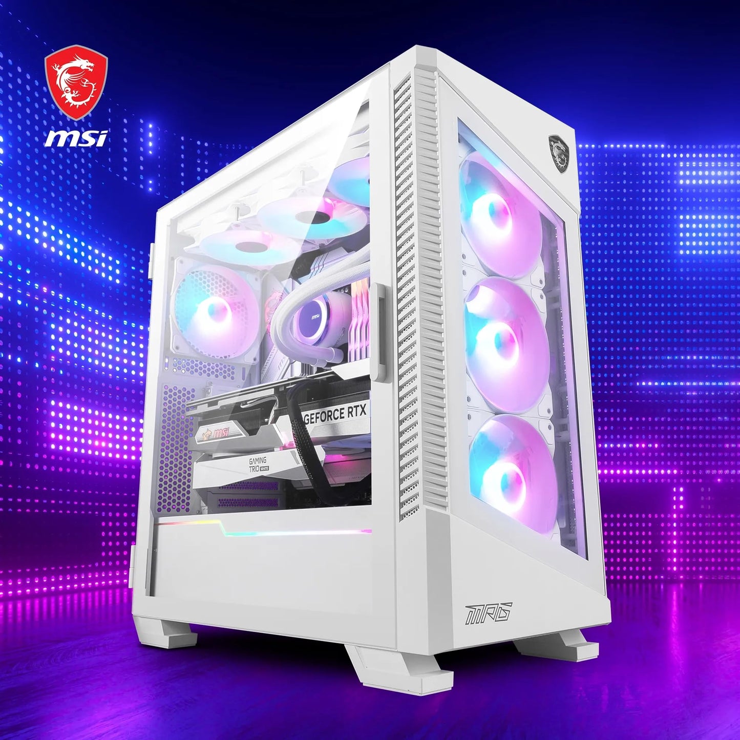 MSI MPG Velox 100R White Mid Tower Case (E-ATX/ATX/M-ATX/Mini-ITX)