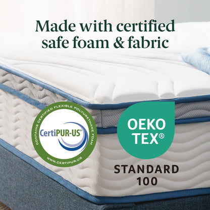 Zinus Queen Mattress - 8 Inch Foam & Spring Hybrid Mattress, Affordable Mattress, CertiPUR-US Certified Foam, Mattress in a Box, 10-Year Warranty, Queen Size 8" Hybrid New Small Box