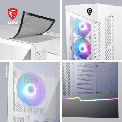 MSI MPG Velox 100R White Mid Tower Case (E-ATX/ATX/M-ATX/Mini-ITX)