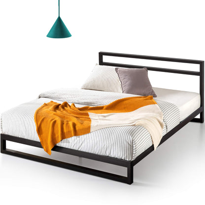 ZINUS Trisha Metal Platforma Bed Frame with Headboard / Wood Slat Support / No Box Spring Needed / Easy Assembly, King