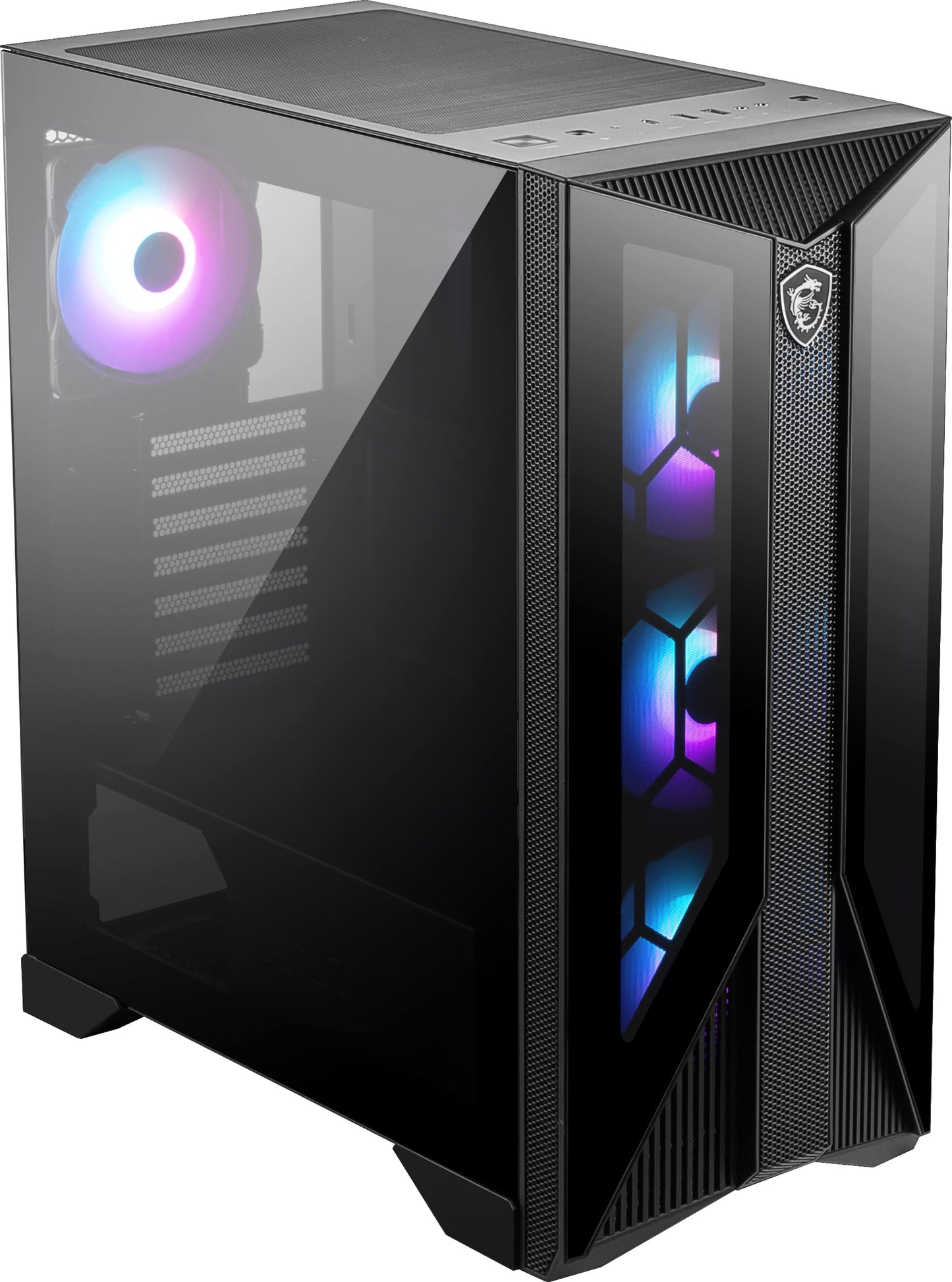 MSI MPG GUNGNIR 120R Premium Mid-Tower PC Gaming Case – Tempered Glass Side Panel – 4X ARGB 120mm Fan – Liquid Cooling Support up to 360mm Radiator