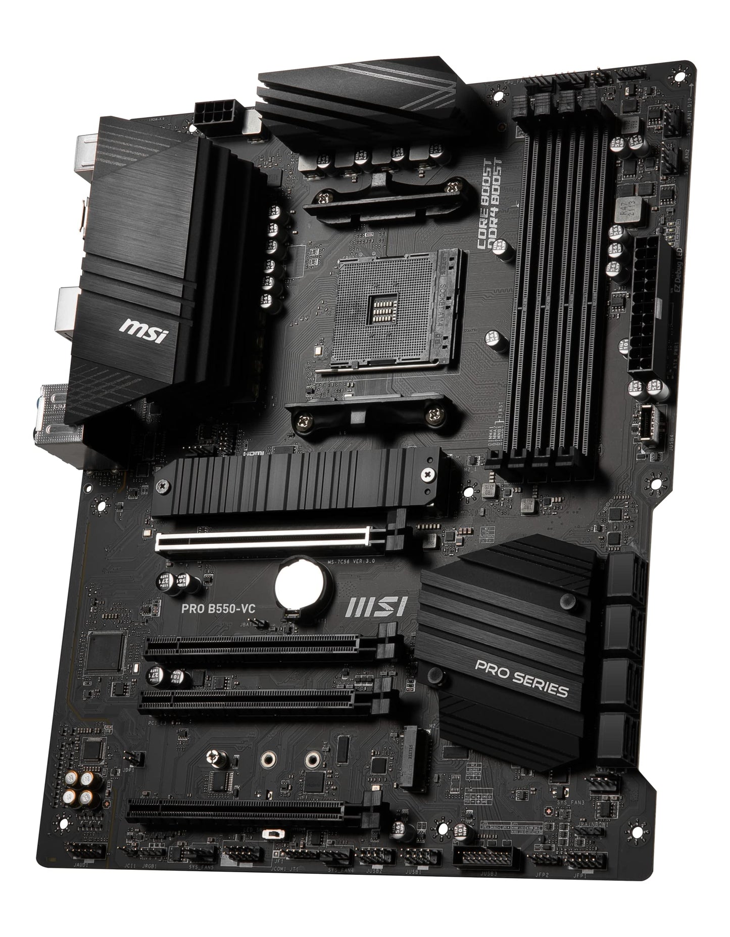 MSI PRO B550-VC ProSeries Motherboard (AMD AM4, DDR4, PCIe 4.0, SATA 6Gb/s, M.2, USB 3.2 Gen 2, HDMI/DP, ATX)