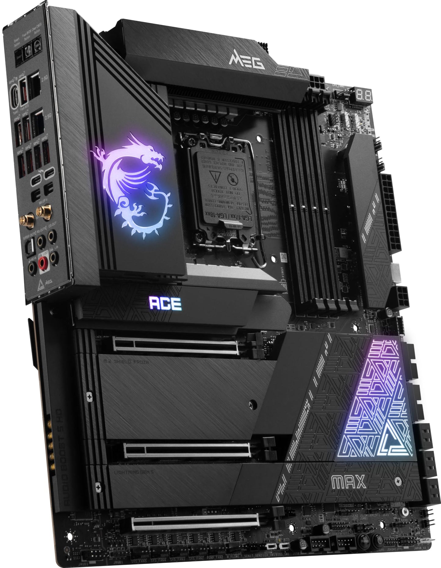 MSI MEG Z790 ACE MAX Gaming Motherboard (Supports 12th/13th/14th Gen Intel Processors, LGA 1700, DDR5, PCIe 5.0, M.2, 2.5Gbps LAN, USB 3.2 Gen2, Wi-Fi 7, Thunderbolt, E-ATX) E.ATX