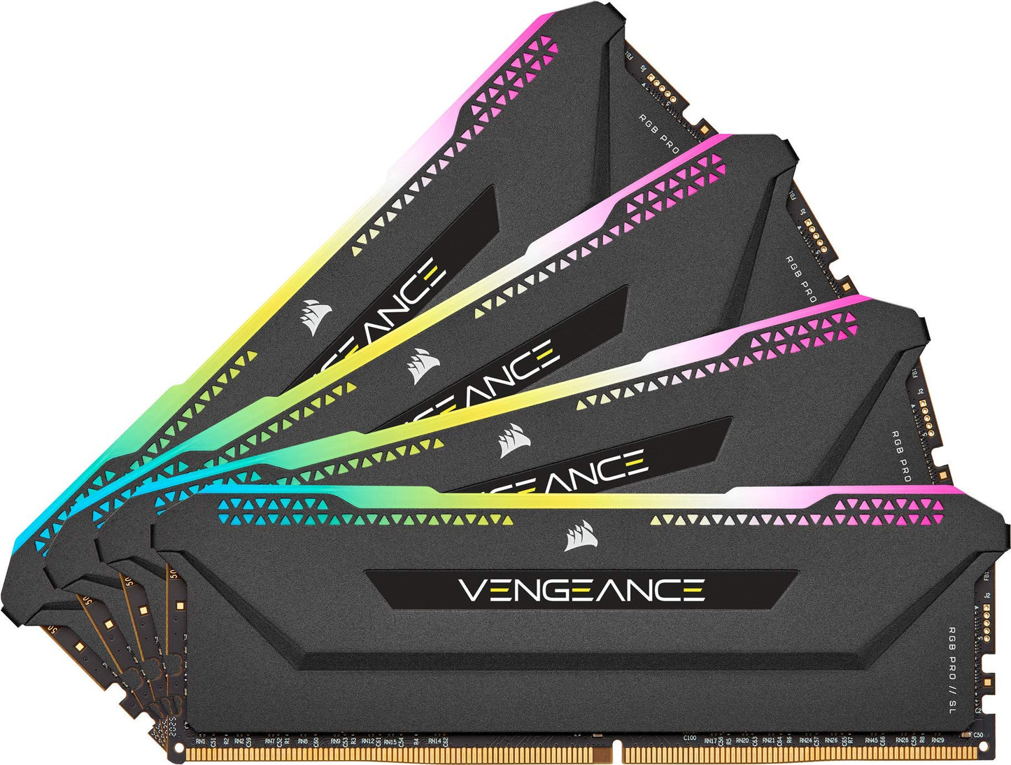 Corsair Vengeance RGB Pro SL 32GB (4x8GB) DDR4 3200 (PC4-25600) C16 1.35V - Black (CMH32GX4M4E3200C16) 3200 MHz 32GB (4x8GB)