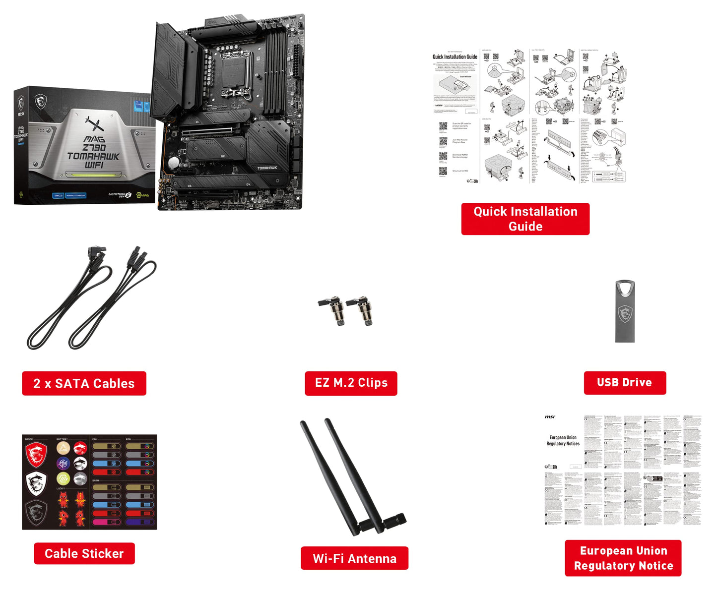 MSI MAG Z790 Tomahawk WiFi Gaming Motherboard (Supports 12th/13th Gen Intel Processors, LGA 1700, DDR5, PCIe 5.0, M.2, 2.5Gbps LAN, USB 3.2 Gen2, Wi-Fi 6E, ATX)