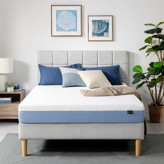 ZINUS 8 Inch Cooling Essential Memory Foam Mattress [New Version], Queen, Fiberglass Free, Medium Feel, Cooling Airflow Memory Foam, Certified Safe Foams & Fabric, Mattress in A Box White 8" Cooling New Small Box