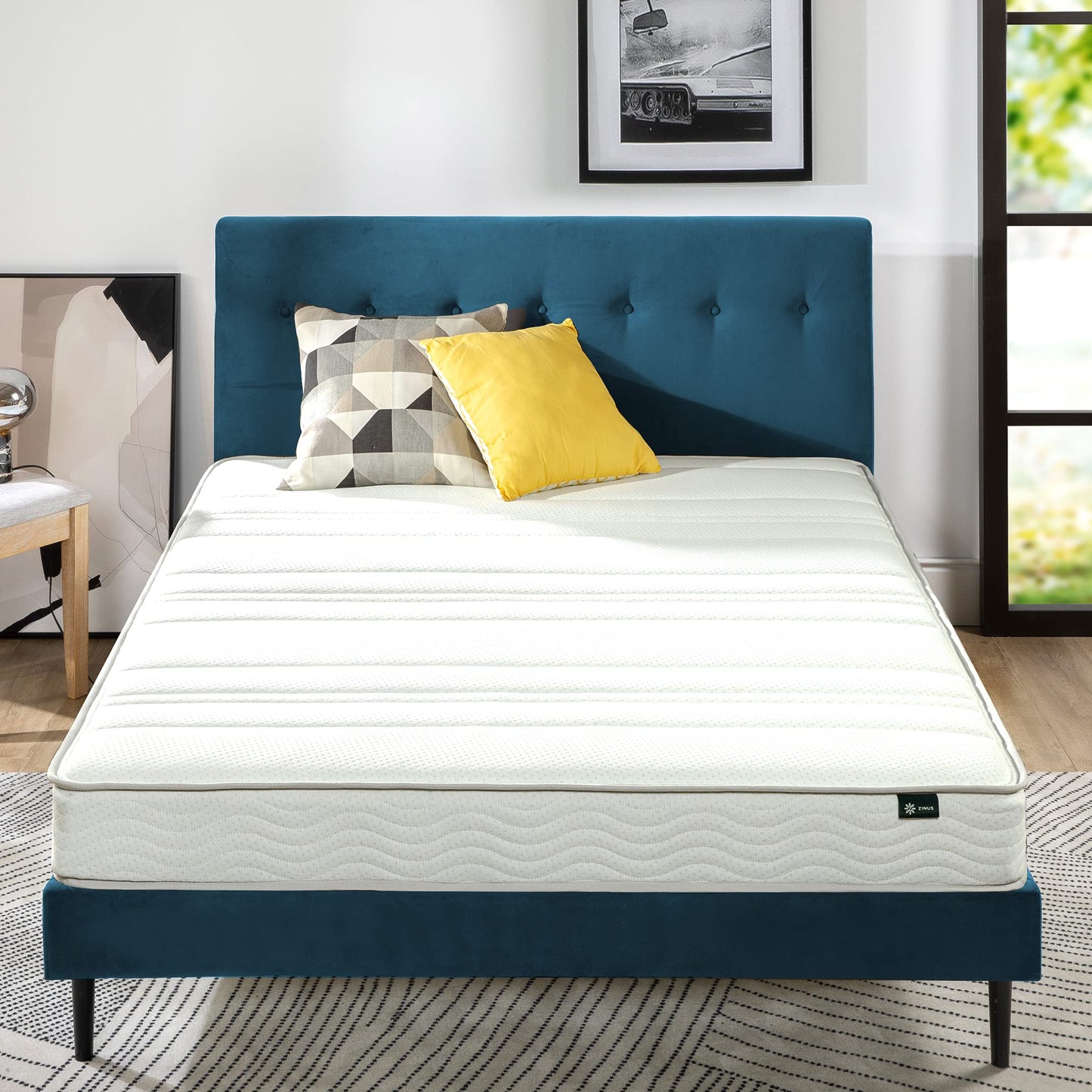 Zinus 6 Inch Foam and Spring Hybrid Mattress / CertiPUR-US Certified Foams / Mattress-in-a-Box, Full (Off-White) Original Big Box