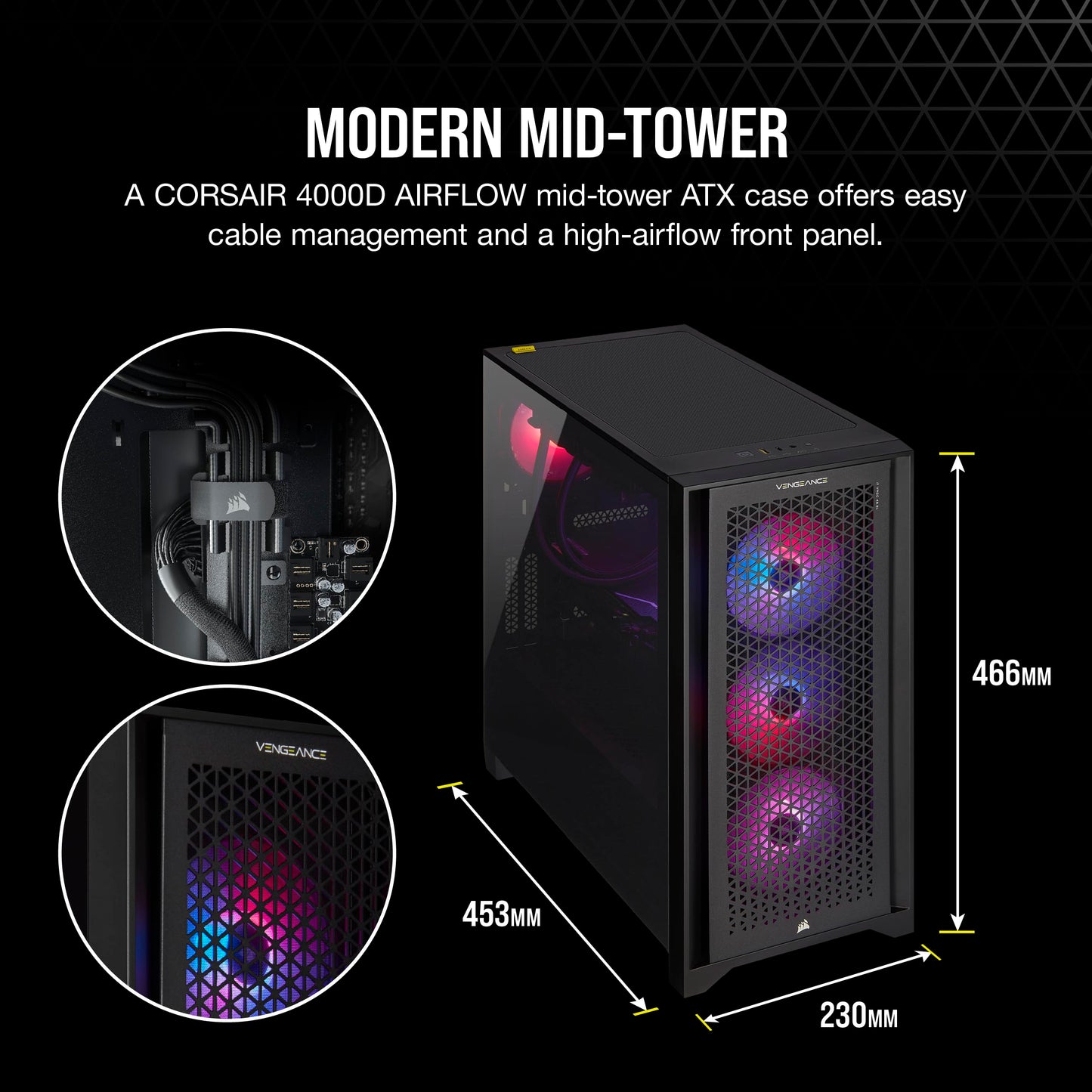 Corsair Vengeance i7400 Series Gaming PC - Liquid Cooled Intel® Core™ i5 13600K CPU - NVIDIA® GeForce RTX™ 4060 Ti GPU - 1TB M.2 SSD - 16GB Vengeance RGB DDR4 Memory - Black