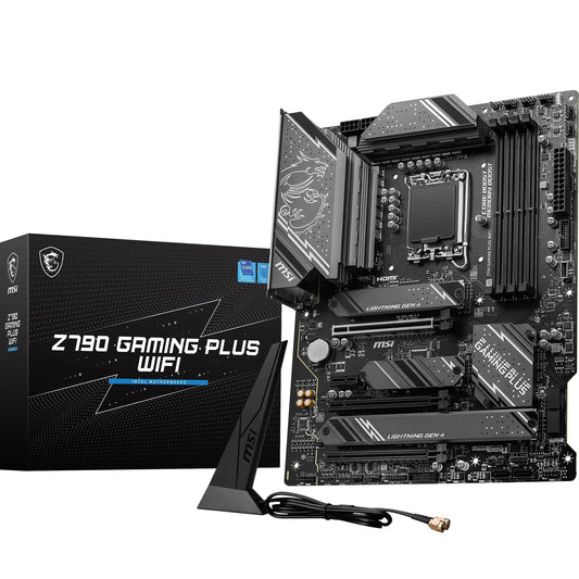 MSI PRO Z790 Gaming Plus WiFi, Intel ATX LGA 1700, Supports 12th/13th/14th Gen Intel Processors, 4 Dimm DDR5, PCIE 5.0, M.2 x 4, USB 3.2 Ports Type-C, JRGB JRAINBOW, WiFi 6E