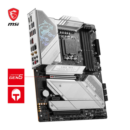 MSI MPG Z790 Edge TI MAX WiFi Gaming Motherboard (Supports 12th/13th Gen Intel Processors, LGA 1700, DDR5, PCIe 5.0, M.2, 2.5Gbps LAN, USB 3.2 Gen2, Wi-Fi 7, ATX)