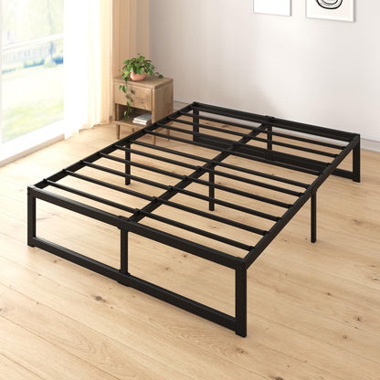 Zinus Queen Bed Frame - ABEL 14 inch Metal Bed Frame with Steel Slat Support, No Box Spring Needed, Easy Assembly - Minimalist Platform Bed in a Box with Underbed Storage Space, 5 Year Wrranty, Queen Contemporary New Small Box