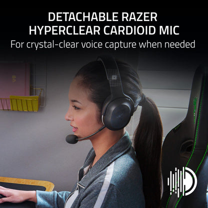 Razer Barracuda X Wireless Gaming & Mobile Headset: 2022 Model - 2.4GHz Wireless + Bluetooth - Lightweight 250g - 40mm Drivers - On-Head Controls - Roblox Edition